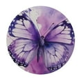 thumbnail image 2 of JEUXUS  Purple Butterfly Round Table Cloths Decor, Watercolor Washable Table Cover Tablecloth for Outdoor Dining Banquet, 2 of 7