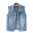 thumbnail image 2 of Family Matching Denim Vests for Everyday Casual Wear Stylish Lapel Design Trendy and Comfortable Fit for Spring and Summer Activities Versatile Layering Solution for All Occasions, 2 of 4