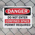 thumbnail image 5 of (2 Pack) Do Not Enter Confined Space Permit Required OSHA Danger Sign 24 Inch X 18 Inch Plastic Sign, Weather Resistant, UV Protected for Workplace, Business, and Construction Site,, 5 of 8