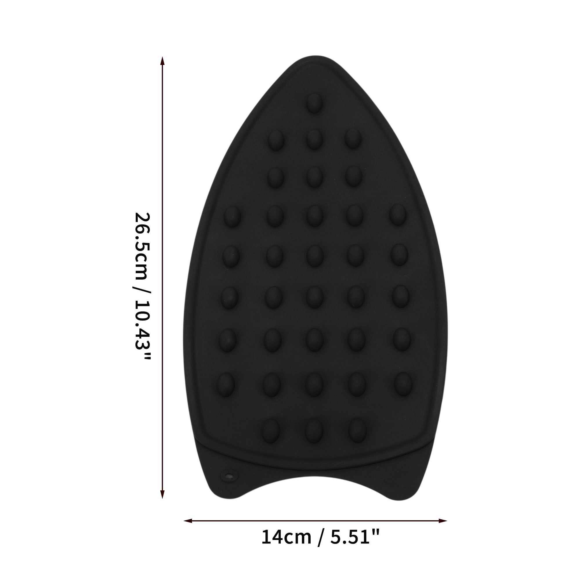 Unique Bargains Electric Iron Stand Hanging Hole Rest Pad Safe Black