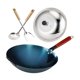 thumbnail image 2 of Sartén wok para saltear, utensilios de cocina antiadherentes para gas, wok chino multiusos con tapa Diámetro de la olla de 30 cm, 2 of 9