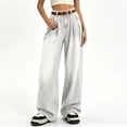 thumbnail image 4 of Yangnuo Women High Waist Pleated Gradient Washed Wide Leg Jeans Loose Fit Casual Denim Long Pants With Pockets, 4 of 5