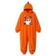 thumbnail image 4 of BOOMNY Halloween Toddler Girls Flannel Romper Hallowmas Ghost Graphic Long Sleeve Jumpsuits for Kids Soft Warm One Piece Fuzzy Rompers, 4 of 5