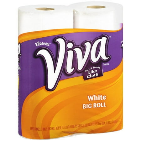 Viva White Big Roll Towels, 2 Rolls