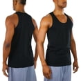 thumbnail image 4 of ToBeInStyle Men's Muscle Cotton Tank Top - Black - Large, 4 of 7