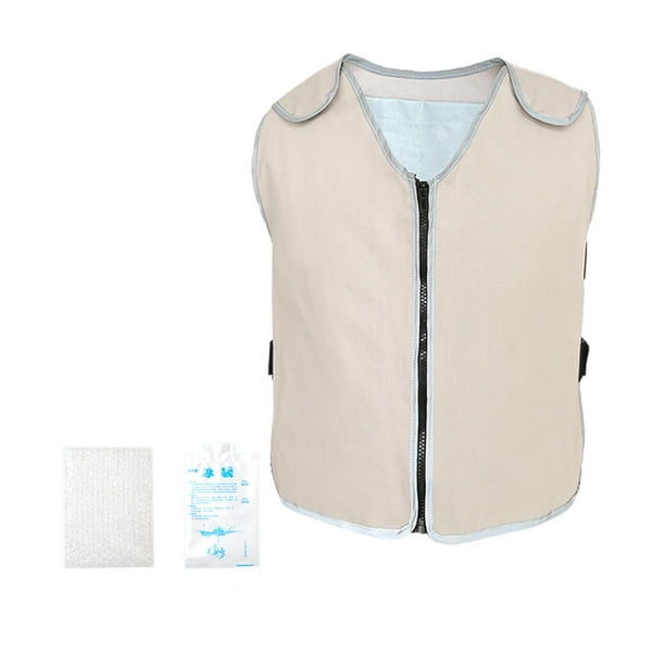 Chaleco de seguridad Yuyangstore de refrigeración reutilizable con cremallera gris