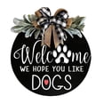 thumbnail image 1 of Welcome Sign Front Door Round Sign Hanging Welcome Sign for Farmhouse Porch Front Door Decoration, 1 of 9