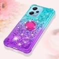 thumbnail image 6 of Slim Fit Phone Case for Redmi Note 12 4G, Bling Shiny Quicksand Effect TPU Bumper Case with Four Corners Heavy Anti-Fall Protection for Redmi Note 12 4G,Blue Purple, 6 of 7