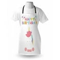 thumbnail image 3 of Unicorn Party Apron Festive Happy Birthday Lettering with Simplistic Doodle Fairy Tale Animal, Unisex Kitchen Bib Apron with Adjustable Neck for Cooking Baking Gardening, Multicolor, by Ambesonne, 3 of 3