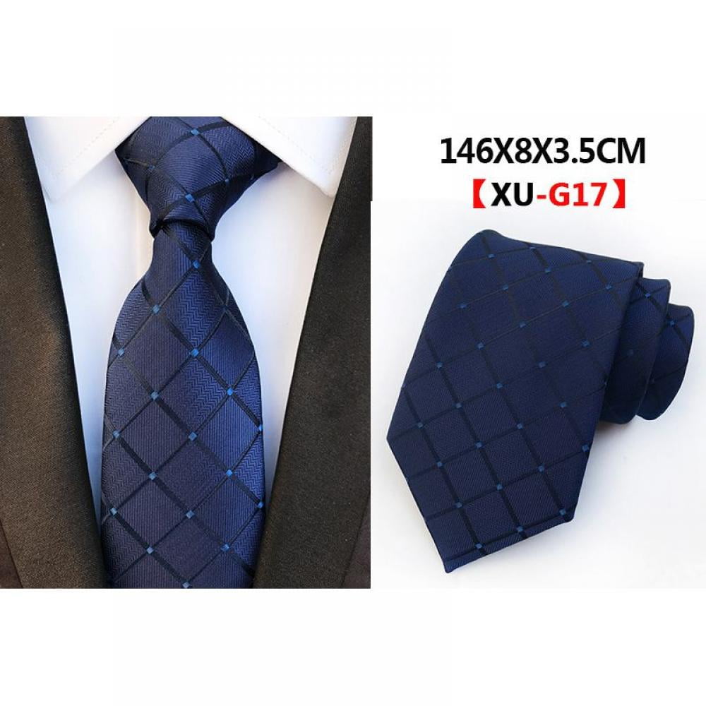 New Classic Borwn Ivory Plaids & Checks JACQUARD WOVEN Silk Men's Tie Necktie