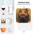 thumbnail image 6 of Fuzoiu Cute Sunflower Guinea Pig Print Leather Coasters Set,Drink Coasters Set of 4,for Tabletop Protection, Durable PVC Coasters,Home Décor and Housewarming Gift-Square, 6 of 6