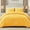 Yellow(boho), variant on Whale Flotilla 2-Piece Tufted Twin Size Comforter Set, Soft Fluffy Shabby Chic Comforter for All Seasons, Farmhouse Striped Boho Duvet Bedding Sets with 1 Pillow Sham, 68"x90", Light Grey
