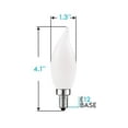 thumbnail image 3 of Luxrite LED Chandelier Light Bulb, E12 LED Bulb Dimmable, 40W Equivalent, 2700K Warm White, Flame Tip, 360lm, UL, 24PK, 3 of 5