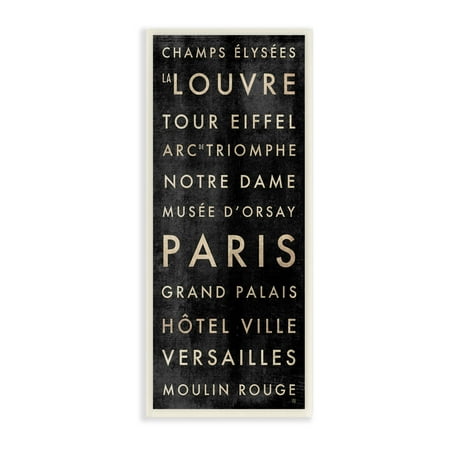 The Stupell Home Decor Collection Paris Subway Places And Parks Wall Plaque Art, 7 x 0.5 x 17