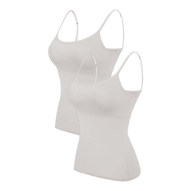 2PC Camisole Women's Chest Pad With Four Seasons Plus Size Modal Outer Wearing Base Beauty Back Top