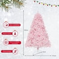 thumbnail image 3 of Árbol de Navidad Costway 185cm 808 Puntas de Ramas de PVC 350 Luces LED Rosa, 3 of 10