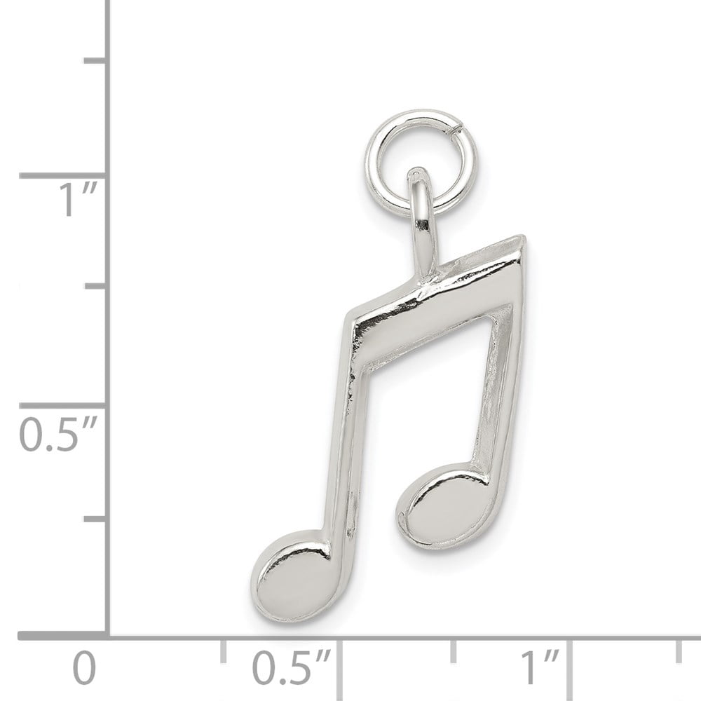 Sterling Silver Music Notes Charm QC775
