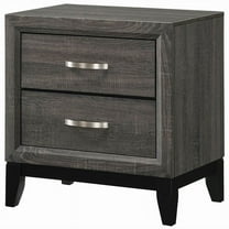 Coaster Watson 4 Piece Queen Panel Bedroom Set in Gray Oak and Black