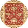 thumbnail image 1 of Ahgly Company Tapis d'Intérieur Rond Abstrait Rouge Oriental, 8 Pieds Rond, 1 of 6