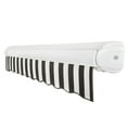 thumbnail image 3 of Awntech 20 Ft Key West Left Motorized Heavy Duty Patio Retractable Awning with Cassette (240in x 9.38in x 120in), Black/White Stripe, 3 of 8