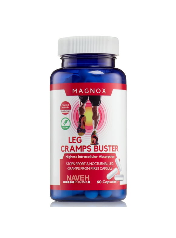 MAGNOX Leg Cramps Buster Magnesium Supplements for Muscle Ache High Absorption 380 mg 60 Capsules