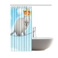 thumbnail image 2 of ABPHQTO Cat Wear Crown Walking Tightrope Tela impermeable Cortina de ducha Cortina de baño 150x180 cm, 2 of 2