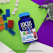 Focus Factor Kids Extra Strength (120 Count), Daily Chewable for Brain Health Support – Quality Formula, Gluten & Dairy Free, No Artificial Sweetener