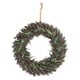 thumbnail image 1 of Guirnalda artificial de 45 cm (18 pulgadas) para puerta de entrada, con fondo verde para decoración del hogar. 45cm Verde Marrón, 1 of 9