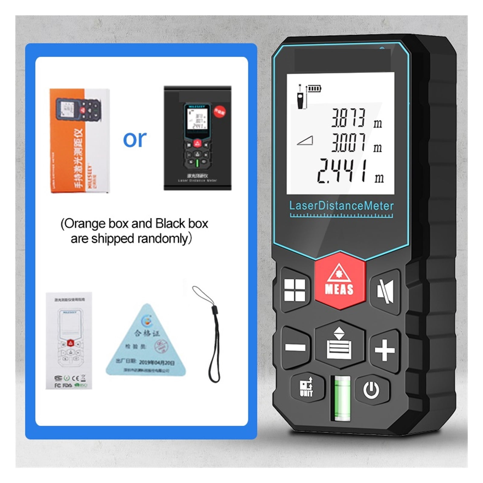 Mini Ranfinder Digital Distance Meter Tape Measure Diastimeter Tool 100M/80M/60M-40M Ranfinder