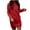 Red, variant on sertiohcv Work Dress Women Fall Fashion Womens Long Sleeve Sweater Dress Fall Casual Mini Bodycon Button V Neck Trendy Fashion Ribbed Knit Red,Size L