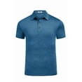 thumbnail image 6 of COOFANDY Men's Athletic Blue Golf Polo Shirt Quick Drying Performance Short Sleeve Sports Patterns Shirts, 6 of 9