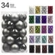 thumbnail image 5 of 34 piezas de adornos navideños irrompibles de 4 cm para árbol de Navidad, decoración para bodas, fiestas de cumpleaños, 5 of 5