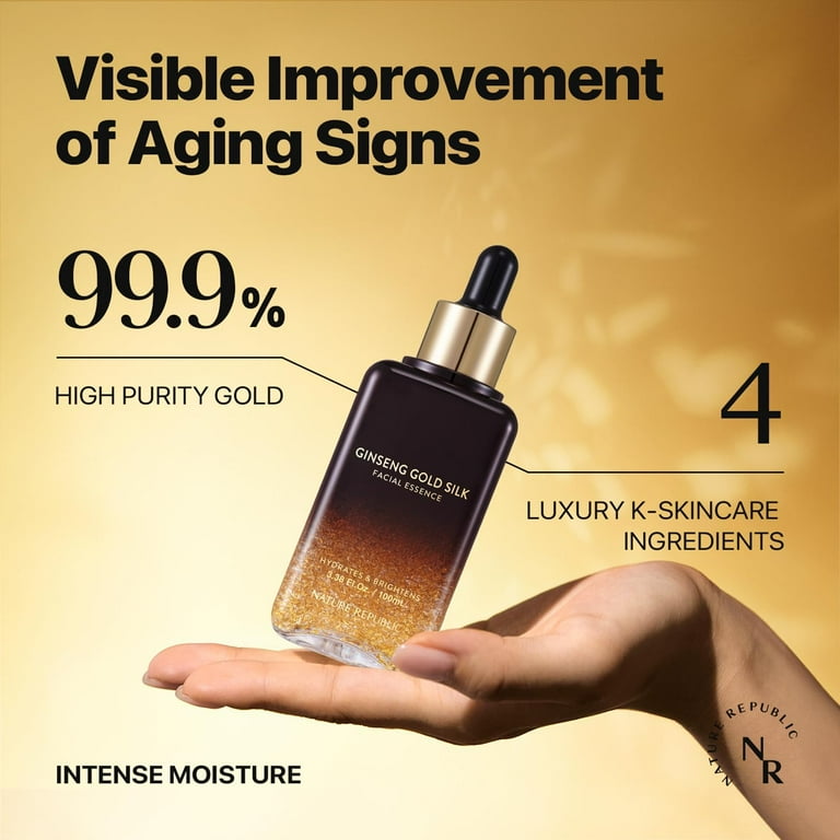 Nature Republic Ginseng Gold Silk Ampoule, 100ml Hydrating Facial