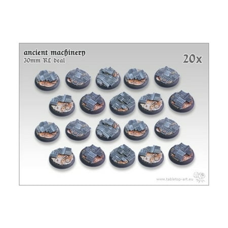 Tabletop Art 30mm Round Base w/Lip - Ancient Machinery (20) New