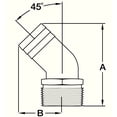 thumbnail image 2 of Groco PTHD Bronze Standard Flow 45 Degree Pipe-to-Hose Adapter with NPT Thread, 2 of 2