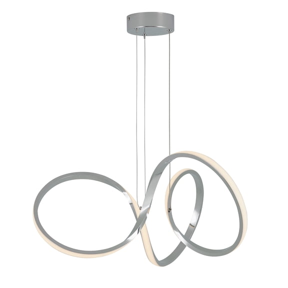 Artika Swirl 1 Swirl Light Integrated LED Pendant Light Fixture Chrome