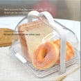 thumbnail image 4 of Clear Plastic Flip-Top Bread Cake Storage Box | 8.38x8.38x7.08 Inch Food Container with Secure Lid | Kitchen Pantry Organization for Baked Goods, 4 of 6