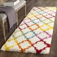 thumbnail image 2 of SAFAVIEH Kids Colorful Plush Quatrefoil Shag Runner Rug, Ivory/Multi, 2' x 11', 2 of 7