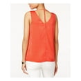 thumbnail image 2 of BAR III Womens Orange Sleeveless V Neck Top S, 2 of 4