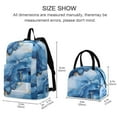 thumbnail image 2 of ALAZA Backpack Set Blue Golden Marble Elementary School Bags Student BookBag with Lunch Bag, 2 of 6