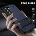 thumbnail image 2 of Designed for Samsung Galaxy S22 Plus Case, with Hidden Kickstand Military Grade Drop Protection Dustproof Hybrid Hard PC Kickstand Phone Case Cover for Men Women for S22 Plus, Navyblue, 2 of 7