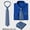 Royal Blue, variant on Men's Long Sleeve Dress Shirt and Tie and Handkerchief Set 3pcs Classic Button Down Shirt Formal Wedding
