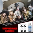 thumbnail image 4 of De Dientes De Vampiro Con Adhesivo Halloween Dientes De Vampiro Cosplay Dientes De Vampiro Para Hombres Lobo Zombis Vampiros 4 Pares Serendint HA038618-00, 4 of 6