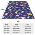 thumbnail image 2 of Axolotl Blankets Throw Lovely Axolotl Gifts for Womens Girls Cozy Keep Warm Lightweight Cute Smile Axolotl Blanket Gifts for Axolotl Lovers Sofa Couch Living Room Bed Camping Travel 40"x50" Dark Blue, 2 of 6