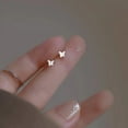 thumbnail image 7 of BNNG Women'S Modern Minimalist Ear Climbers Gold Silvery Bow Earrings For Women Classic Ribbon Bow Stud Earrings Cute Bowknot Earrings Gift Women'S Halloween Moon And Star Ear Swirls, 7 of 7