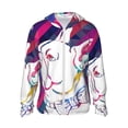 thumbnail image 1 of Fotbe Colorful Bulldog Chaqueta con Protección Solar UPF 50+ para Hombre y Mujer, Camisa con Capucha y Bolsillos-Large, 1 of 7