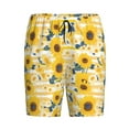 thumbnail image 6 of Daiia Striped Sunflower Daisy Mens Woven Stretch Pajama Short,Short Pajama Pants-Large, 6 of 7