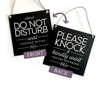 RKZDSR Wooden Door Sign: New Arrival Handicraft Pendant for Door Decoration, Please Knock Before Entering.