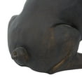 thumbnail image 5 of 10" x 11" Brown Polystone Distressed Sitting Bulldog Sculpture, by DecMode, 5 of 16