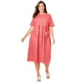 thumbnail image 1 of Woman Within Plus Size Short-sleeve Denim Dress, 1 of 6